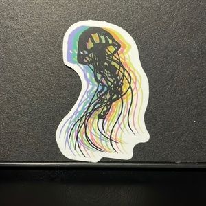 MULTICOLORED JELLY FISH STICKER